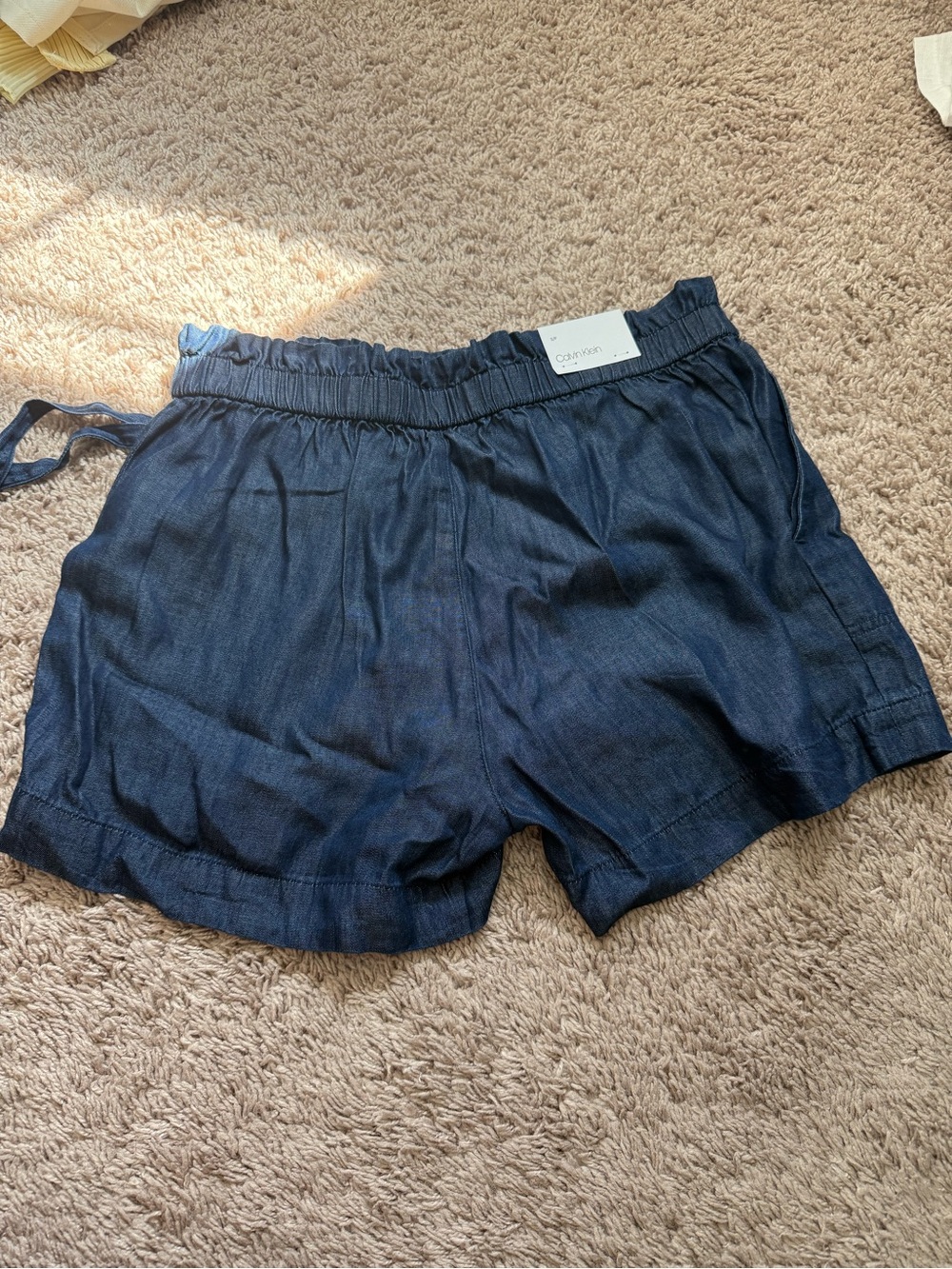 Calvin Klein Navy Elastic Drawstring Men’s Shorts
